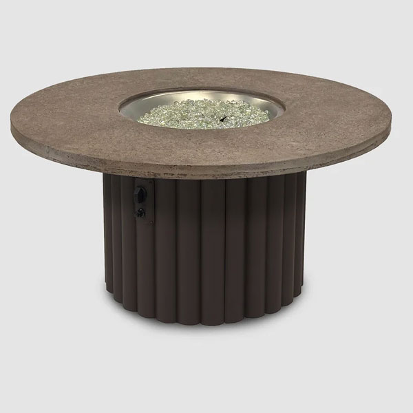 Riverie 48" Relic Grey Top Round Fire Table by Outdoor Great Room - Image 2